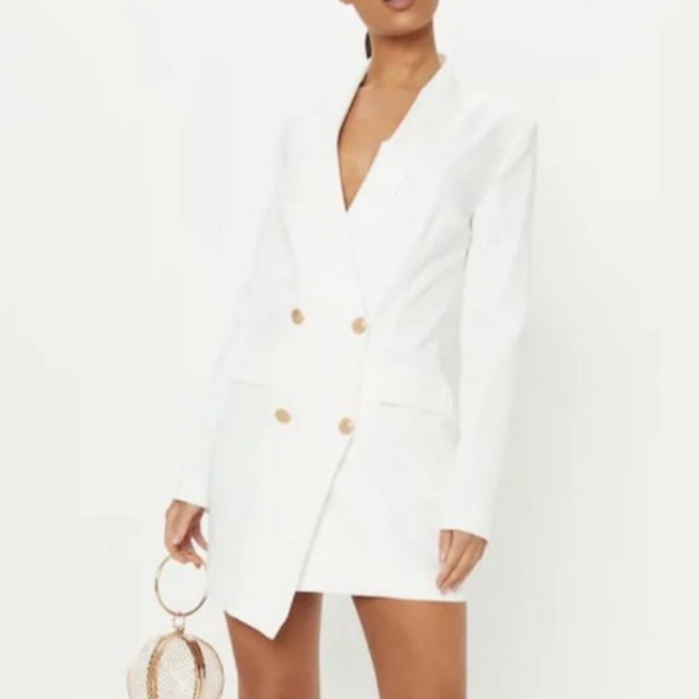 White blazer dress